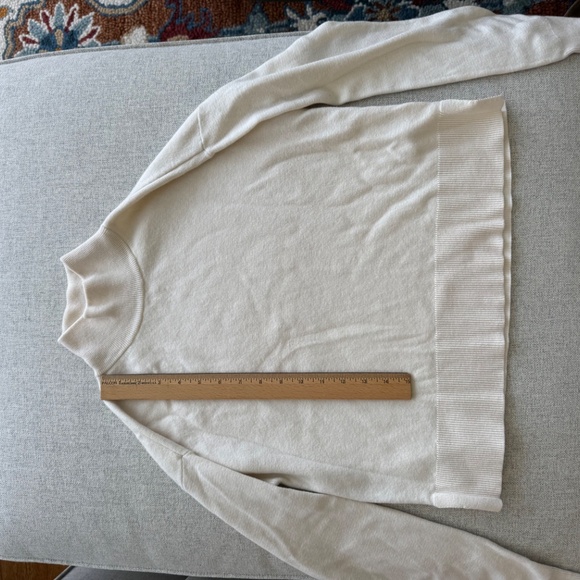 Paris Atelier & Other Stories White Cotton Wool Mockneck Sweater - Picture 4 of 7